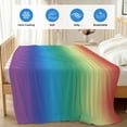 thumbnail image 4 of Rainbow Colors Ombre Cream Cooling Blanket,Lightweight Breathable Summer Throw Blanket with Double Sided Cold Effect,Modern Abstract Art Aesthetics Picnic Blankets Bed Sheet for Hot Sleepers 60"x80", 4 of 8