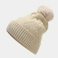 thumbnail image 4 of MIASHUI Unisex Autumn Winter Outdoor Cold Protection Warm Hat, Gloves, and Scarf Three-Piece Set, Solid Color Knit Scarf Set Beige, 4 of 9