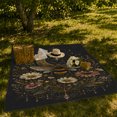 thumbnail image 7 of Enchanted Bumblebee Crescent Moon Wildflower decorative motif, Warm Flannel Blanket for Living Room and Bedroom, Mystical Celestial Art Scene, Celestial Art Lovers Housewarming Gift, 7 of 7