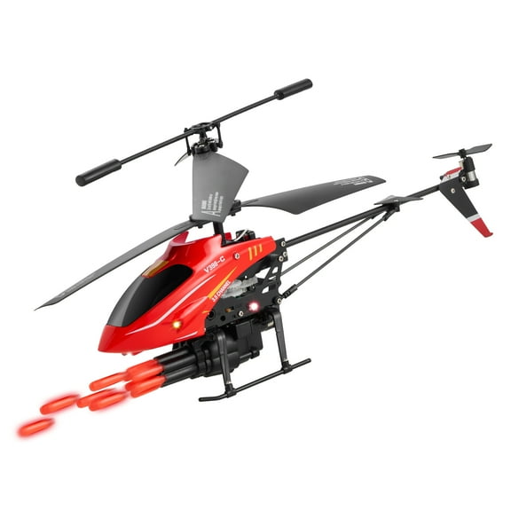 VEVOR RC Helicopter, 2.4GHz Flying Remote Control Helicopter with Shooting Mode, 3.5 Channel RC Airplane for Kid, Altitude Hold, One-Key Takeoff/Landing & LED Lights, Toys for Kids Ages 14 and up