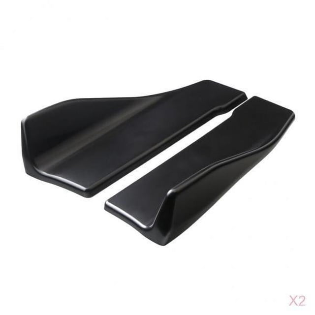 4pcs Durable Coche Parachoques Trasero Envoltura de Difusor Divisor Canard Universal Negro