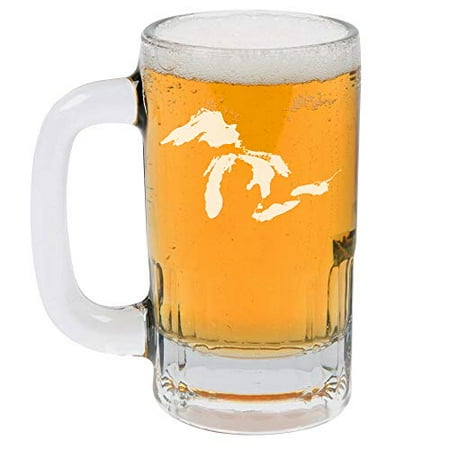 

12oz Beer Mug Stein Glass Great Lakes Michigan