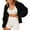 Black, variant on Women's Chunky Sweater Open Front Long Sleeve Zipper Knit Cardigan Jacket Coat Fall Winter Solid Loose Fit Knitted Outwear