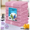 thumbnail image 6 of 6 Pack Small Bath Towel Set, 100% Ring Spun Cotton (22 x 44 Inches) Lightweight and Highly Absorbent Quick Drying Towels, Premium Towels for Hotel, Spa and Bathroom (Pink), 6 of 12