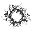 thumbnail image 1 of Halloween Front Door Wreath 45cm Gothic Home Decoration Halloween Decor Handmade with light, 1 of 9