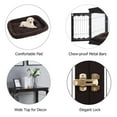 thumbnail image 2 of Unipaws Dog Crate with Pet Cushion, Durable Dog Kennel, Fashion Design Dog House, Side Table for Indoor Use, Espresso, 2 of 7
