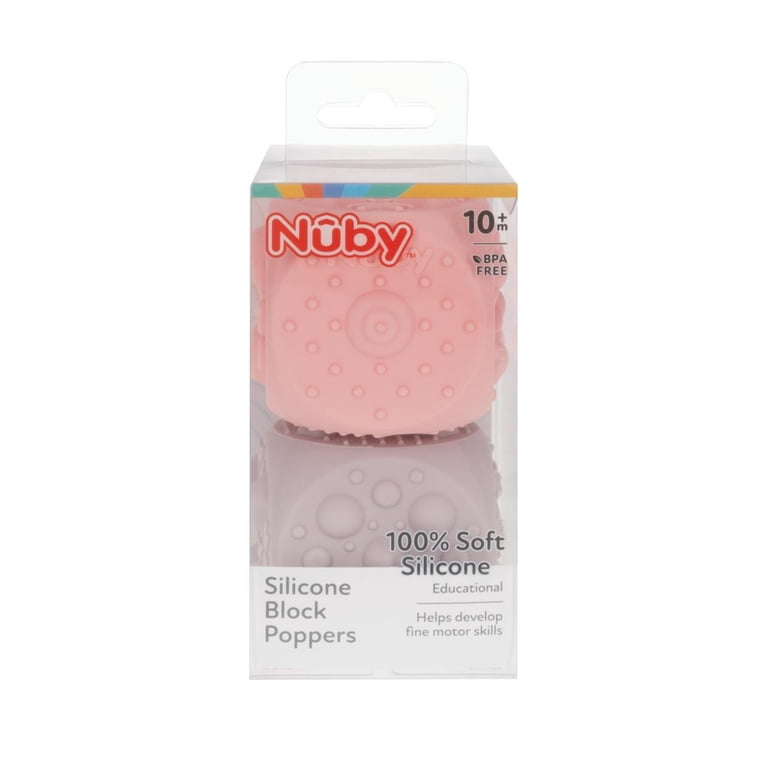 Nuby Silicone Block Poppers Sensory Teether, 2 Count photo 7