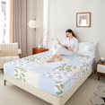 thumbnail image 2 of Manfei Kawaii Bow Fitted Sheet Full 3 Pieces,Leopard Print Plaid Bed Set,1 Fitted Sheet and 2 Pillowcases, 2 of 6
