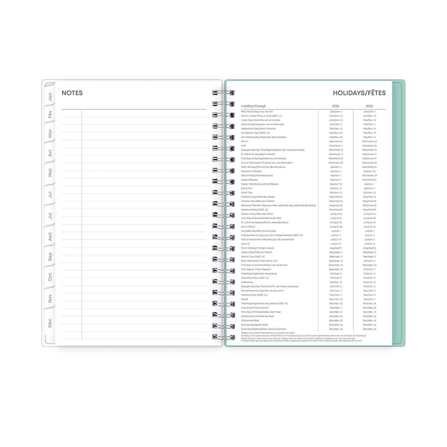 2024 Weekly Monthly Planner, 5x8, Blue Sky, Wellesley