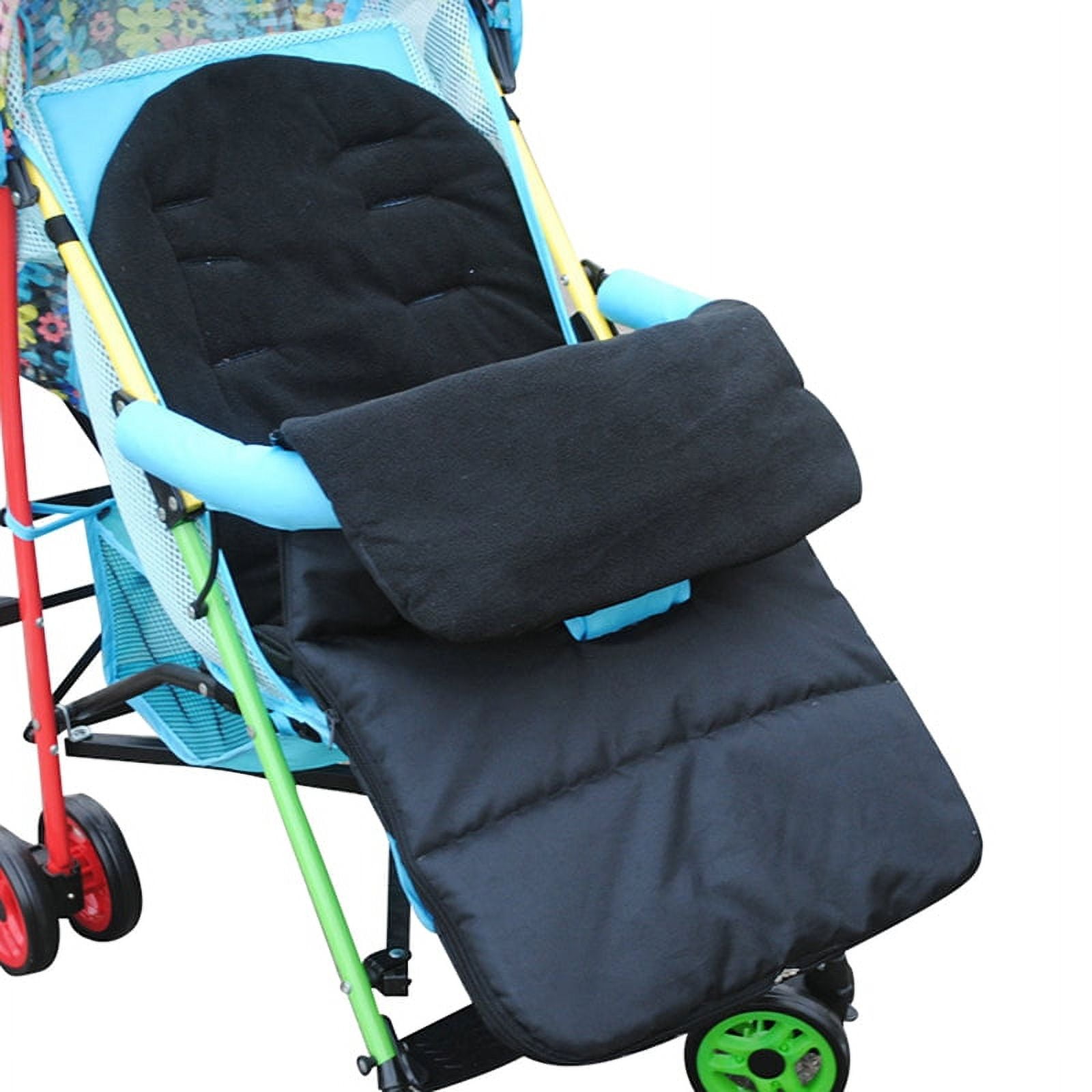Baby Sleeping Bag Universal 3 in 1 Stroller Annex Mat Footmuff Cover Autumn and Winter Pram Mat Keep Warm Waterproof Windproof Cold-Proof Detachable (Black)