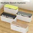 thumbnail image 6 of Advwin L-Shaped Corner Storage Bench with Cushion, Backless Wood Bench with Hidden Storage for Kitchen, Dining Nook, Entryway & Mudroom, Black, 6 of 11