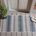 thumbnail image 2 of SAFAVIEH Courtyard Paul Striped Indoor/Outdoor Area Rug, 2'7" x 5', Grey/Navy, 2 of 14