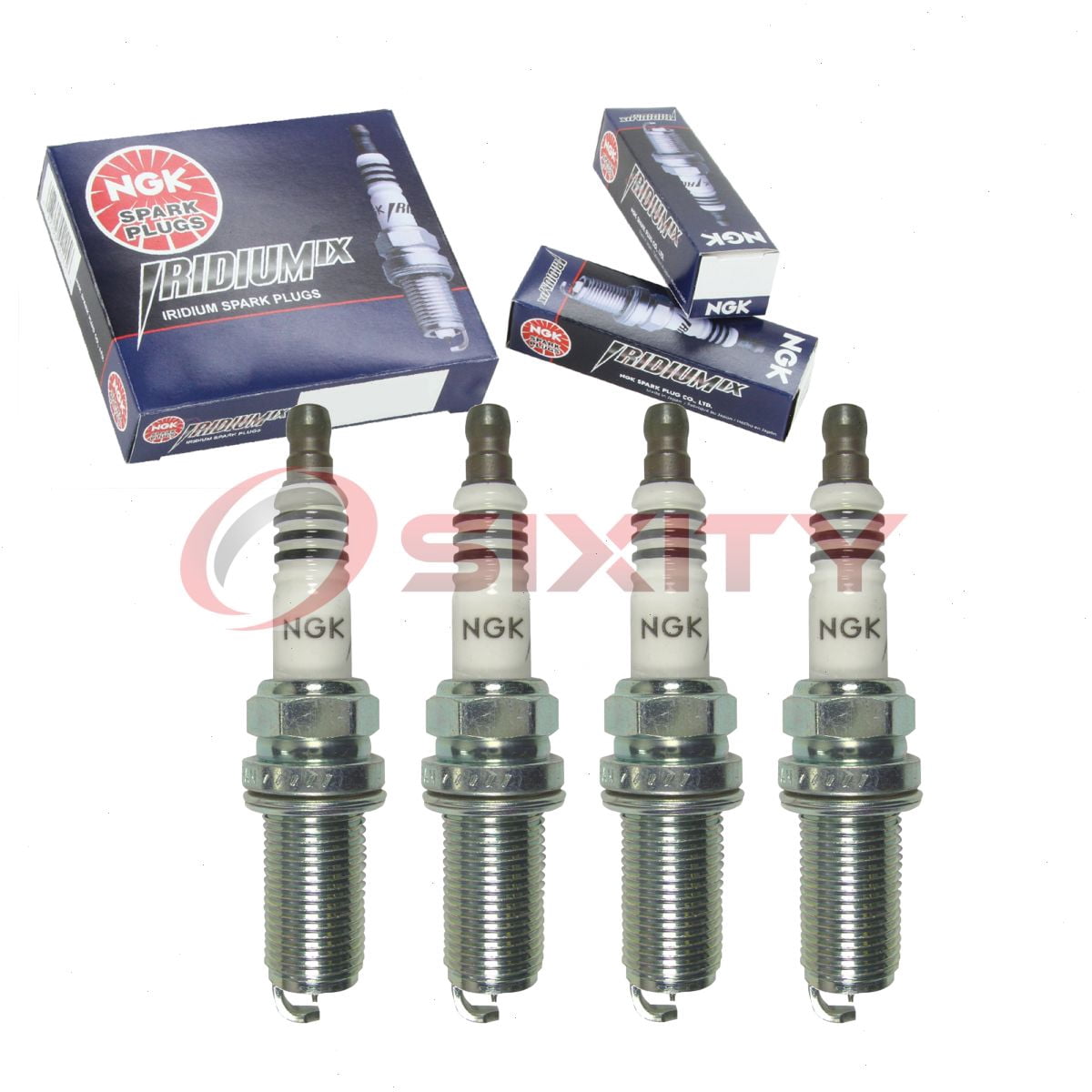 4 pc NGK 6619 Iridium IX Spark Plugs for 12565996 4704 5344 5618 9613 9615 9775 BY481-LFR6A FR7N1133X IKH20 IKH20TT MZ602091 SAB330NG4611 VKH20 Ignition Wire Secondary