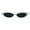 White Black, variant on Girls Kid Size Narrow Oval Cat Eye Plastic Retro Mod Sunglasses White Black