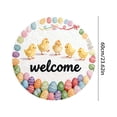 thumbnail image 2 of Tapis de Bienvenue en Forme de Lapin de Pâques Rond - Absorbant Durable Non Couvre-Sol pour Usage Intérieur 40cm 60cm 80cm Tapis Rond, 2 of 3