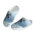 thumbnail image 2 of Wukai Winter Reindeer In Snowy Mountains Print Women's Indoor Bedroom Slipper Slip On Shoes, Unisex House Shoes with Anti-Skid Sole for Men, Gift for Women Men-35/36, 2 of 7