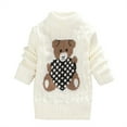 thumbnail image 1 of Chandail d'Hiver pour Enfant Garçon Fille Cartoon Bear Tricoté Col Bas, 1 of 7