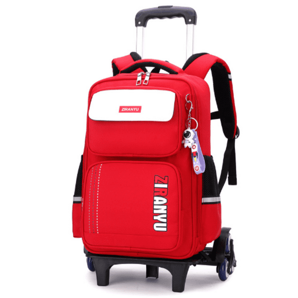 lvyH Kids Rolling Backpack for Boys Girls,Large Waterproof Cartoon