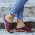 thumbnail image 3 of Leather Soft Footbed Orthopedic Arch Support Sandals for Women Embroidered Shoes, 3 of 5