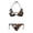 Chicken Floral Print, variant on Cute Panda Heart Print Plus Size Quick Drying Ladies Two Piece Bikini Set Halter Tie Side Swimwear Bathing Suit for Women
