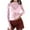 Pink, variant on BRGZLK Women's Summer Tops Long Sleeve Lace Mesh Sheer Layering Top Mock Neck Floral Shirt Blouse With Thumb Khaki M