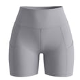 thumbnail image 4 of Yoga Pants With Pockets For Women Womens Yoga Shorts With Pockets High Waisted Womens Shorts Suitable For Cycling Sportswear Running Yoga And Sports Athletic Seamless Summer Yoga Shorts Light Grey M, 4 of 4