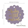 thumbnail image 6 of Inkdotpot Gold Foil Paper Hang Tags Baby It's Cold Outside Baby Shower Favor Tags 100 Piece, 6 of 7