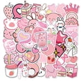 thumbnail image 2 of Cute Pink Stickers for Water Bottles , 50 PackPCS Waterproof Vinyl Aesthetic Stickers Laptop Skateboard Luggage Computer Stickers for Kids Teens Girls, 2 of 5