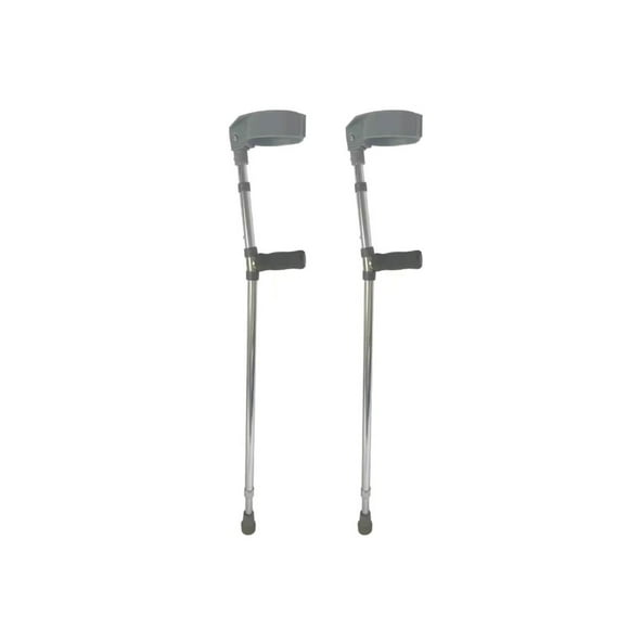 MPM Forearm Crutches (1 Pair), Adjustable with Handle Pad, Heavy Duty for Standard and Tall Adults, Lightweight Aluminum