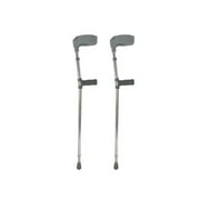 MPM Forearm Crutches (1 Pair), Adjustable with Handle Pad, Heavy Duty for Standard and Tall Adults, Lightweight Aluminum Mobility Aid Arm Crutches