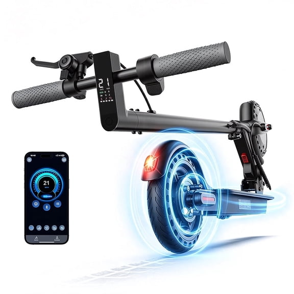 500W Peak Electric Scooter for Adults, Max 19mi Range 350W Escooter, 18mph 8.5in Tires Commuting E-Scooter, Cruise Control, Portable Folding Design, IW3