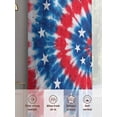 thumbnail image 6 of Blue Red Tie-dye Sheer Curtains 108 Inch Length 2 Panels Set Window Treatments, Vintage American Stars Abstract Art Rod Pocket Semi Curtains for Living Room/Bedroom/Kitchen Décor, 104"W x 108"L, 6 of 7