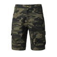 thumbnail image 7 of Zimjoy Men's Camouflage Ripstop Quick Dry Tactical Shorts Multi Zipper Pocket Knee Length Outdoor Hiking Fishing Utility Work Cargo Shorts Army Green L, 7 of 7