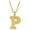 P, variant on Fiaya Women Initial Necklace for Women Dainty Gold Letter A-Z Pendant Choker Necklace Alphabet Name Necklace Cute Personalized Name Necklace Jewelry Gifts (W)