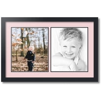 ArtToFrames Collage Photo Picture Frame with 2 - 10x12" Openings, Framed in Black with Hollyhock and Black Mats (CDM-3926-1385)