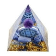 thumbnail image 6 of Moonstone Crystal Orgone Pyramid - Amethyst Ball Starry Sky - Ogan Crystal Energy Tower - Nature Reiki Healing Chakra Crushed Stone Jewelry - 5cm, Room Decor, 6 of 7