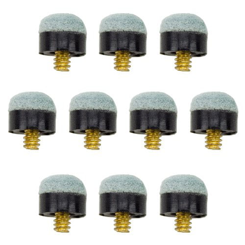 Felson Billiard Supplies 12mm Soft Tip Screw-on Pool Cue Tips, 10-pack