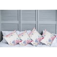 thumbnail image 6 of Ambesonne Shabby Flora Throw Pillow Cover 4 Pack, Rose Flower Daisies, 18", Pale Blue Purple, 6 of 6