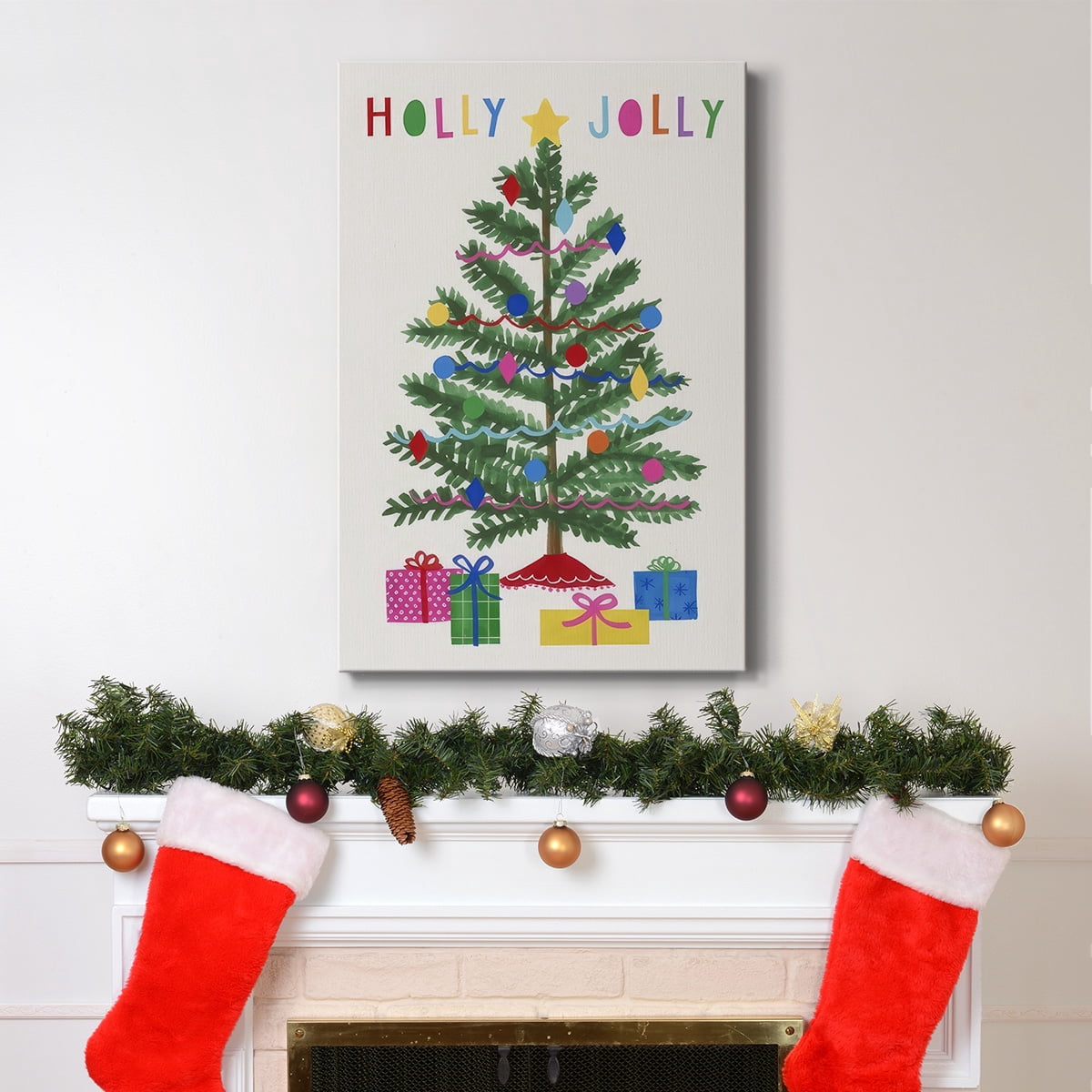 Colorful Christmas Collection B- Gallery Wrapped Canvas