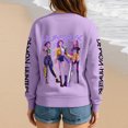 thumbnail image 3 of Pop cazadora para niña Demo-n Sweatshirt Hunters,Rumi,Mire Zoeyy Kids Long Sleeve Sweatshirt,HUNTR/X Print,Girls' Fashion Casual Long Sleeve Printed Crew Neck Sweatshirt Top, 3 of 4