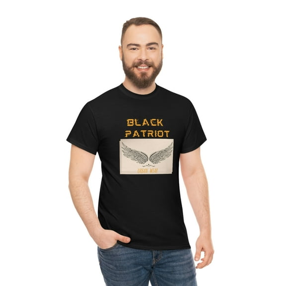 Black Patriot Urban wear Unisex Heavy Cotton Tee (flying eagle)