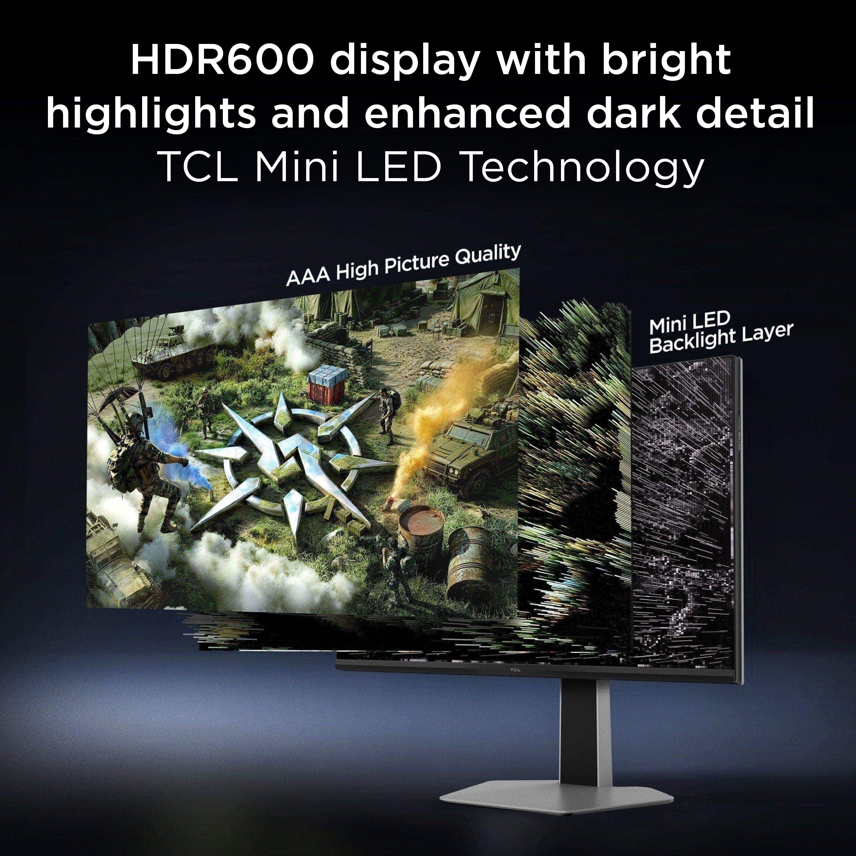 TCL 27” P2A PRO Series QHD HDR Mini-LED Gaming Monitor (NEW 2026) - Halo Control System, 320Hz Refresh Rate, LD180 Precise Dimming Series, HDR600 Brightness, 1ms GTG, AMD FreeSync Premium - 27P2A Pro