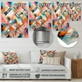 thumbnail image 4 of Designart "Symmetrical Motion in Pink and Blue" Modern Geometric Metal Wall Art, 4 of 5