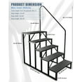 thumbnail image 3 of Fruyyzl Black 5 Step, 52.83 in x 68.11 in, Metal RV Steps, Anti-Slip with Wrenches, 3 of 6