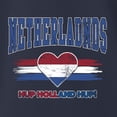 thumbnail image 3 of Wild Bobby Netherlands Flag Heart Hup Holland Hup Graphic | Women's Novelty T-Shirt | Soccer Football Fan Game Day Gift Unisex Men Tee, 3 of 5