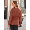 thumbnail image 4 of FUNING Womens Long Sleeve Shirts V-Neck Lace Tops Business Casual Blouses Tee Trendy 2025 Fall Fashion Outfits Clothes, 4 of 6