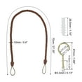 thumbnail image 2 of Uxcell Curtain Tiebacks Ropes, 2 Pack Braided Curtain Tie Backs with Screw Hooks & Bolts, Dark Brown, 2 of 6