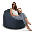 thumbnail image 2 of Jaxx Palmetto Large Round Outdoor Bean Bag Club Chair - Sunbrella Indigo, 2 of 5