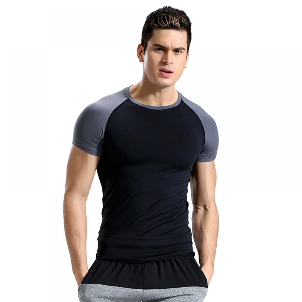MEETWEE Men’s Sports T-Shirt Short Sleeve Running Top Breathable Gym Tops Training T Shirt for Workout Fitness Jogging