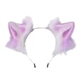 thumbnail image 1 of Enqiretly Wolf Ears Hair Hoop Stable Fixation Shapable Cosplay And Performances No Loose Thread Ears Headband purple 1Set, 1 of 6